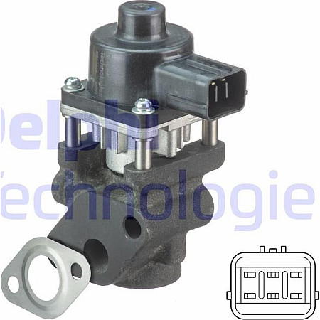 Supapa EGR Valva EGR FIAT SEDICI SUZUKI GRAND VITARA II IGNIS I IGNIS II JIMNY LIANA SWIFT III SWIFT IV SX4 SX4 S SUZUKI WAGON R III, Hatchback, 03.2002 - 12.2012 Delphi EG10454-12B1