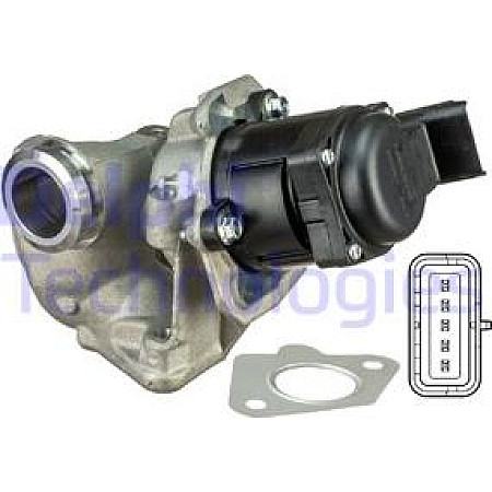 Supapa EGR Valva EGR VOLVO C30 S40 II S80 II V50 V70 III CITROEN BERLINGO BERLINGO MULTISPACE BERLINGO-MINIVAN C2 PEUGEOT 206 SW (2E/K), Turism, 07.2002 - Delphi EG10401-12B1