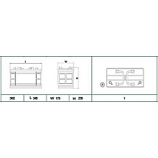 Acumulator Pornire Acumulator 12V 110Ah-750A STARTPRO L Borna Standard 349x175x235 B00 - fara flansa de montare Pornire FORD Cargo, 04.1981 - Exide EG1101