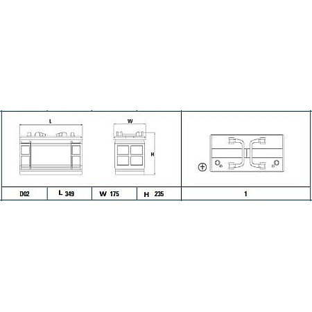 Acumulator Pornire Acumulator 12V 110Ah-750A STARTPRO L Borna Standard 349x175x235 B00 - fara flansa de montare Pornire MITSUBISHI CANTER VI (FE5, FE6), 07.1986 - Exide EG1101