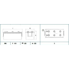 Acumulator Pornire Acumulator 12V 180Ah-1000A STARTPRO L Borna Standard 513x223x223 B00 - fara flansa de montare Pornire MERCEDES-BENZ NG, 08.1973 - 03.1998 Exide EG1803