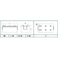 Acumulator Pornire Acumulator 12V 225Ah-1200A STARTPRO L Borna Standard 518x279x240 B0 Pornire MAN CLA, 01.2006 - Exide EG2253