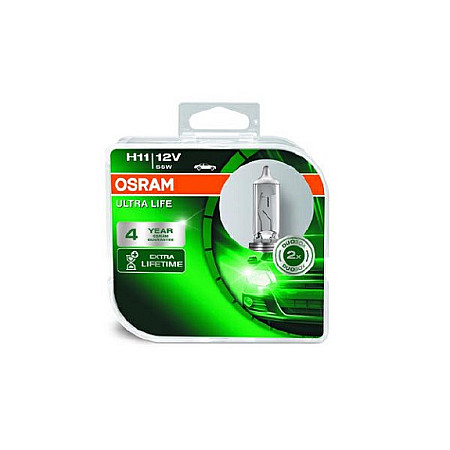 Bec, far faza lunga Bec A stabilit 2buc H11 12V 55W PGJ19-2 viata de pina la 4 ori mai lunga Ultra Life DS DS 4 DS 5 IVECO DAILY V MAN TGE MERCEDES A W169 A W176 B SPORTS TOURER W245 09.93- OSRAM OSR64211 ULT-DUO