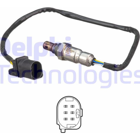 Sonda lambda 581mm AUDI Q3 SEAT TARRACO SKODA KODIAQ VW TIGUAN TIGUAN-SUV TOURAN 1.6D-2.0D 05.15- Delphi ES21160-12B1