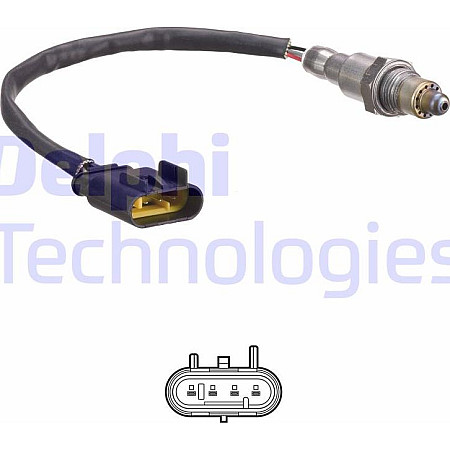Sonda lambda 300mm ABARTH 500 - 595 - 695 500C - 595C - 695C ALFA ROMEO GIULIETTA MITO FIAT 500L DOB Delphi ES21201-12B1