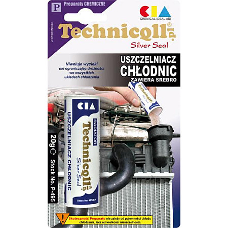 Agent de etansarea sistemului de etansare Solutie etansare sistem de racire 002kg aplicatie: radiatoare sistem de racire a motorului TECHNICQLL TE P-495 20 G