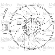 Ventilator, radiator Ventilator radiator OPEL SIGNUM VECTRA C VECTRA C GTS 3.0D 02.03-07.05 VALEO VAL696028