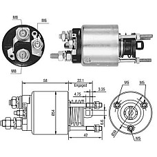 Solenoid, electromotor Electromagnet de pornire FIAT BRAVA BRAVO I MAREA PALIO SEICENTO / 600 1.0-1.4 10.95-01.10 MAGNETI MARELLI 940113050458
