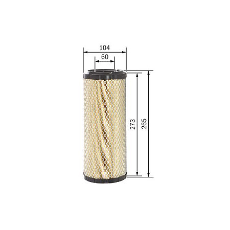 Filtru aer element filtrant se potriveste. NEW HOLLAND BOOMER T1000 TD3 WORKMASTER N844-N844L 01.08- NEW HOLLAND Boomer, Tractor, 04.2009 - BOSCH F 026 400 319