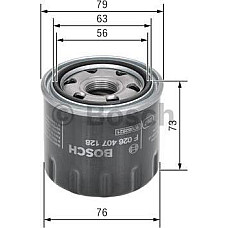 Filtru ulei ALFA ROMEO GIULIA STELVIO BUICK ENCLAVE CADILLAC ATS CTS ESCALADE SRX CHEVROLET AVALANCHE CAMARO COLORADO CORVETTE C DODGE CALIBER (PK), Hatchback, 06.2006 - BOSCH F 026 407 128