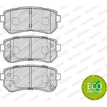 Set placute frana.frana disc Set placute frana Spate KIA CEED PRO CEED 1.4-2.0LPG 12.06-07.18 HYUNDAI ix20 (JC), Hatchback, 11.2010 - Ferodo FDB4408