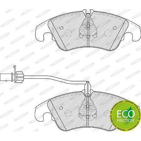 Set placute frana.frana disc Set placute frana Fata cu surub de ghidare a etrierului de frana AUDI A4 ALLROAD AUDI A4 Avant IV (8K5, B8), Turism, 11.2007 - 12.2015 Ferodo FDB4044