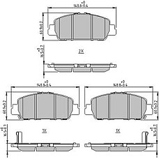 Set placute frana.frana disc Set placute frana Fata HONDA ACCORD IX HR-V 1.5-1.6D-3.5 09.12- Ferodo FDB5234