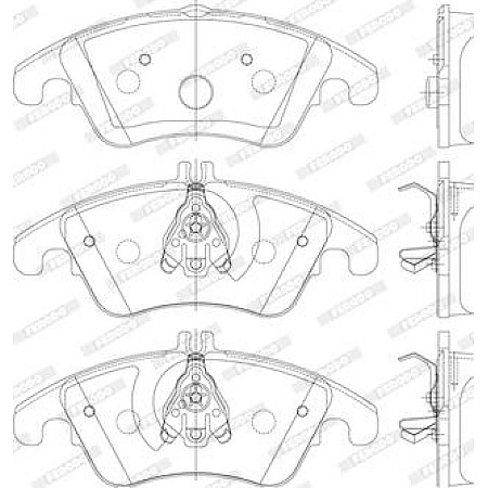 Set placute frana.frana disc Set placute frana Fata cu suplimente MERCEDES C C204 C T-MODEL S204 C W204 CLS C218 MERCEDES-BENZ SLK (R172), Sabrioleta, 01.2011 - Ferodo FDB1979