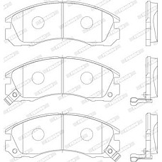 Set placute frana.frana disc Set placute frana Fata MITSUBISHI 3000 GT DELICA - SPACE GEAR ECLIPSE II GALANT VII MITSUBISHI LANCER VI (CJ_, CP_), Sedan, 09.1995 - 12.2003 Ferodo FDB765