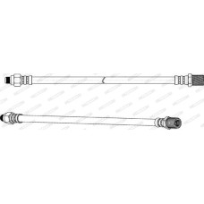 Furtun frana Furtun-conducta de frana flexibil Spate Dreapta-Stanga lungime 385mm-385mm M10x1-M16x15-M10x1 IVECO IVECO DAILY III (50C11G), Autobuz, 05.1999 - 05.2006 Ferodo FHY2805