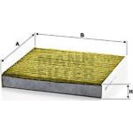 Filtru. aer habitaclu Filtru habitaclu cu carbon activat cu polifenol DAIHATSU CHARADE VIII JAGUAR F-PACE I-PACE TOYOTA ALPHARD / VELLFIRE II (_H2_), Dubita, 04.2008 - 12.2015 Mann-Filter FP 1919