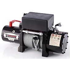 Troliu pentru vehicul off-road Dragon Winch Winch 8000 Maverick tragand pe o singura linie: 8000lb / 3600 kg Motor: 4.2 hp de control: telecomanda cu fir 37 m unelte: reducere de 3 etapa planetara: 218: 1 frana:: dyn... DRAGON WINCH DWM8000