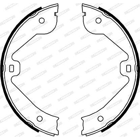 Set saboti frana. frana de mana Set saboti frana MERCEDES GL X164 M W164 R W251 V251 AUDI Q7 LAND ROVER RANGE ROV PORSCHE CAYENNE (9PA), Crossover, 09.2002 - 12.2010 Ferodo FSB4000