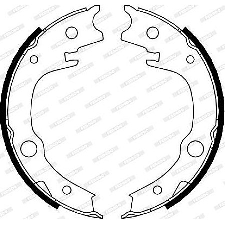 Set saboti frana. frana de mana Set saboti frana TOYOTA AVENSIS CELICA COROLLA COROLLA VERSO PRIUS YARIS YARIS VE TOYOTA COROLLA IX (_E12_), Hatchback, 01.2001 - 12.2007 Ferodo FSB4014
