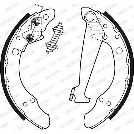 Set saboti frana AUDI 100 C2 100 C3 100 C4 80 B2 80 B3 80 B4 90 B3 A2 SEAT AROSA CORDOBA CORDOBA VARIO IBIZA II I VW GOLF III (1H1), Hatchback, 08.1991 - 07.1998 Ferodo FSB408