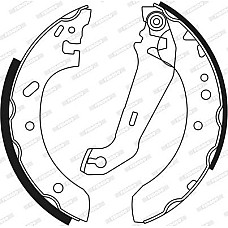 Set saboti frana se potriveste. FORD COURIER ESCORT CLASSIC ESCORT V ESCORT VI FIESTA-HATCHBACK FIESTA-MINIVAN 1.3-1.8D 03.89-08 FORD FIESTA (JV_), Van, 05.1998 - 08.2003 Ferodo FSB552