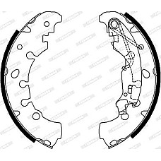 Set saboti frana ABARTH PUNTO CITROEN NEMO NEMO-MINIVAN FIAT FIORINO-MINIVAN GRANDE PUNTO IDEA PANDA PANDA-HATCHB FIAT PUNTO II (188_), Hatchback, 09.1999 - 07.2012 Ferodo FSB681