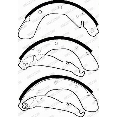 Set saboti frana ALFA ROMEO 145 CHEVROLET CORSA TIGRA OPEL ASTRA F ASTRA F CLASSIC CORSA A CORSA A TR CORSA A-HAT VAUXHALL CORSA Mk II (X01), Hatchback, 08.2000 - 04.2007 Ferodo FSB334