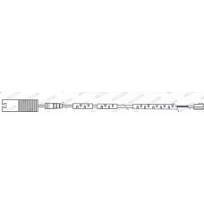 Senzor de avertizare.uzura placute de frana Senzor uzura placute frana Spate BMW 1 E81 1 E82 1 E87 1 E88 3 E90 3 BMW 1 (E88), Sabrioleta, 12.2007 - 12.2013 Ferodo FWI357