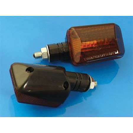 Lumina semnalizare Semnalizatoarele mini scurt picior negru chihlimbar lentila BIKE IT INDMSBLK