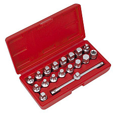 Unelte de manipulare lubricanti Sealey set de chei de la scurgere de ulei dopurile 3 / 8 18szt. SEALEY SEA AK6586