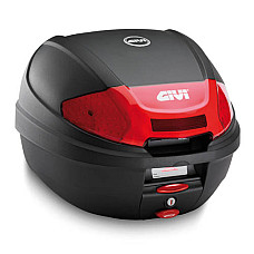 Trunchiuri si rafturi Calatoria bagaje Kufer centralny E300 MONOLOCK GIVI culoare negru rosu GIE300N2