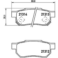 Set placute de frana Spate ACURA INTEGRA HONDA ACCORD III CIVIC IV CIVIC VI CONCERTO CRX II INTEGRA PRELUDE III MG MG ZR MG ZS ROVER 200 200 II 25 I 1.1-2.0D 01.85-10.05 BREMBO P 28 017