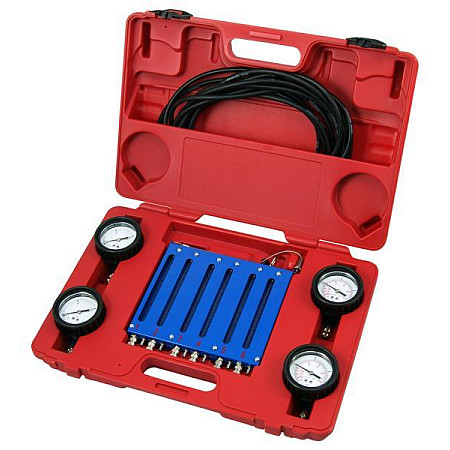 Dispozitiv de diagnosticare sistem de alimentare motorina Kit pentru verificarea cantitatea de combustibil injectoarele intors in motoare diesel cu sistem common rail maonmetr cu scara dubla - 1 bar si ~ 15 - 760 ~ 40 psi PROFITOOL 0XAT1211