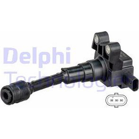 Bobina de inductie Bobina de aprindere se potriveste. FORD B-MAX C-MAX II ECOSPORT FIESTA VI FIESTA VII FOCUS III FOCUS III-KOMB FORD GRAND C-MAX (DXA/CB7, DXA/CEU), Dubita, 12.2010 - Delphi GN10635-12B1