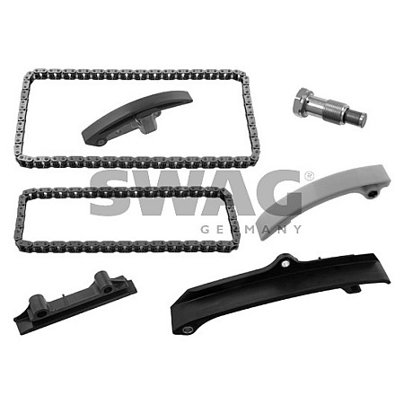 Chit lant de distributie intermediar arbore de actionare kit  intinzatorului de lant ghiduri BMW 118d SWAG SW99133985