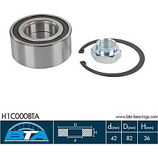 Kit rulmenti roata Kit rulment roata Fata 42x82x36 CITROEN BERLINGO BERLINGO-MINIVAN BX XANTIA XSARA XSARA PICASS PEUGEOT 206 (2*8HZ*), Van, 04.1999 - 03.2009 BTA H1C000BTA