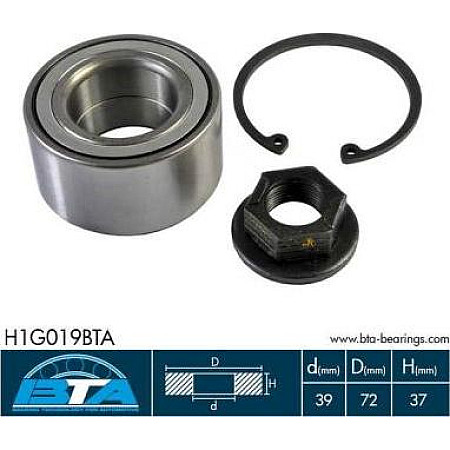 Kit rulmenti roata Kit rulment roata Fata cu ABS 39x72x37 FORD ECOSPORT FIESTA V FOCUS I FUSION 1.0-2.0 10.98- MAZDA 2 (DY), Hatchback, 02.2003 - 06.2007 BTA H1G019BTA