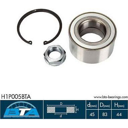 Kit rulmenti roata Kit rulment roata Fata 45x83x45 CITROEN C4 II C5 III C6 DS4 PEUGEOT 308 308 I 407 508 I 607 1. PEUGEOT 308 CC (4B_), Sabrioleta, 02.2009 - 12.2015 BTA H1P005BTA