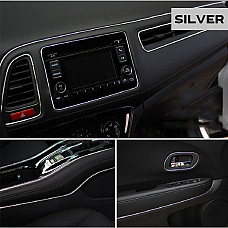 Banda decor interior crom TUNING, 5m, ARGINTIU