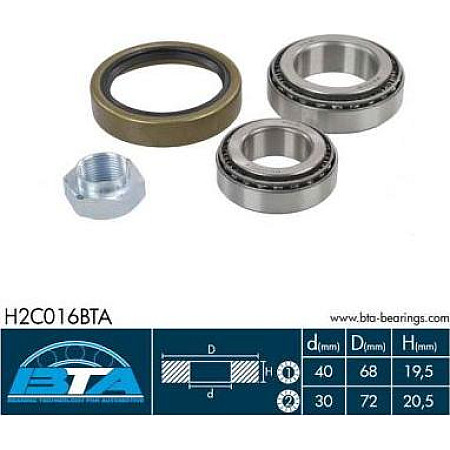 Kit rulmenti roata Kit rulment roata Spate 30x55x17 CITROEN JUMPER FIAT DUCATO PEUGEOT BOXER 1.9D-2.8D 02.94-04.0 PEUGEOT J5 (280L), Van, 09.1981 - 09.1990 BTA H2C016BTA