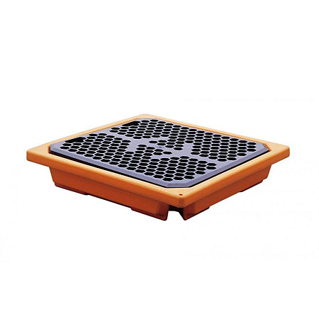 Unelte de depozitare lubricanti si vaseline TITAN EKO Tava de recuperare pod 1 beczke capacitate 55l dimensiuni 770x770x170 mm portocaliu TITAN EKO SDP00055OR/1D
