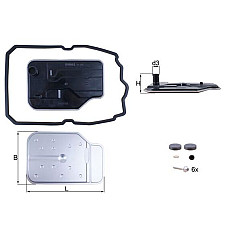 Filtru hidraulic. cutie de viteze automata Gearbox hydraulic filter MERCEDES C C204 C C205 C T-MODEL S204 C T-MODEL S205 C MERCEDES-BENZ SPRINTER 3-t (906), Autobuz, 06.2006 - KNECHT HX 230 KIT