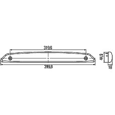 Stop suplimentar Lampa STOP Dreapta Stanga 12V rosu HELLA 2DA343 800 001