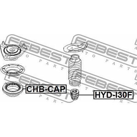 Tampon cauciuc, suspensie HYUNDAI i30 CW II (GD), Turism, 06.2012 - Febest HYD-I30F