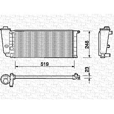 Radiator, racire motor Supply air cooler FIAT PANDA LANCIA Y10 0.8-1.1 06.85-09.03 MAGNETI MARELLI 350213101000