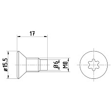 Surub, disc frana surubul de fixare a discului de frana M8x125x17 MERCEDES CITAN MIXTO DOUBLE CABIN CITAN MPV CITAN TOURER W420 CITAN/MINIVAN W415 0.9-Electric 07.84- TEXTAR TPM0004