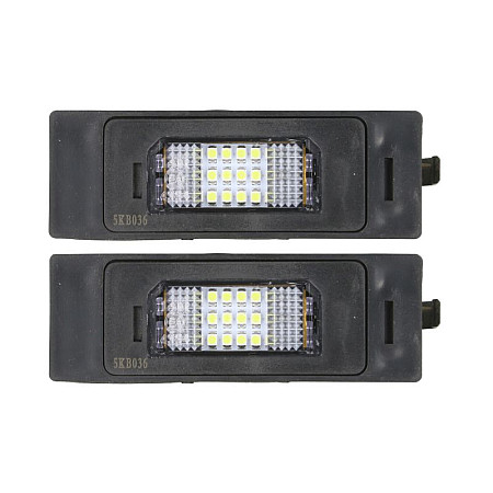 Elemente iluminare Licence plate lamp LED ligght colour: white set 12V with road approval BMW 1 E81 1 E87 1 F20 1 F21 6 F12 6 F13 6 GRAN COUPE F06 I3 I01 Z4 E89 06.04- M-TECH CLP003
