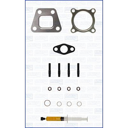 Set montaj. turbocompresor Turbocharger assembly kit with gaskets AUDI 80 B3 80 B4 90 B3 SEAT CORDOBA IBIZA II TOLEDO I VW VW VENTO (1H2), Sedan, 11.1991 - 09.1998 Ajusa JTC11002