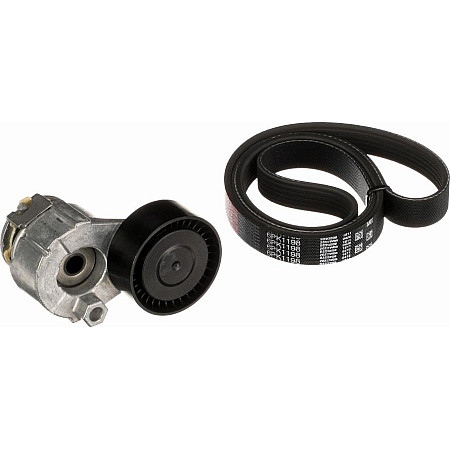 Set curea transmisie cu caneluri V-belts set with rollers fits. DACIA DOKKER DOKKER EXPRESS-MINIVAN DUSTER DUSTER-SUV LODGY LOGA RENAULT MEGANE III Grandtour (KZ0/1), Turism, 11.2008 - Gates K016PK1198